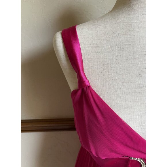 Taboo Size Large Pink Vintage Babydoll Mini Dress Barbie Satin Made in USA 90s - Picture 9 of 10